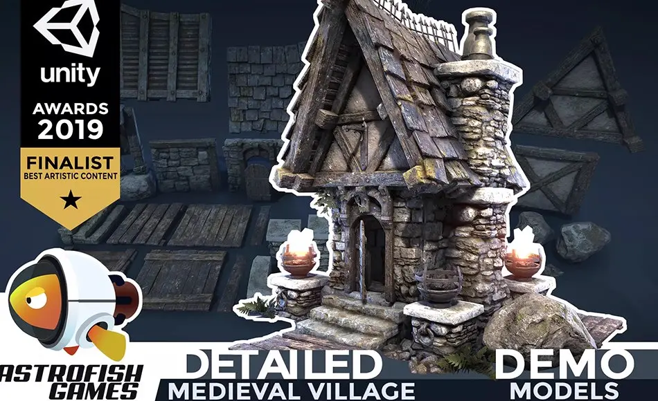 Unity资产 – 中世纪村庄演示道具 DETAILED – Medieval Village: Demo