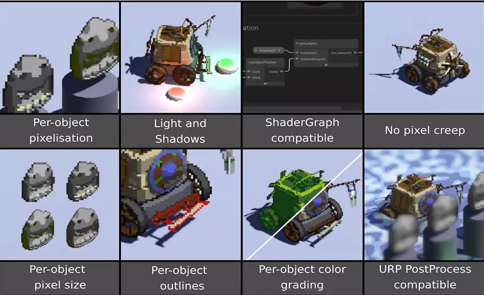 Unity插件 – 实时像素艺术 ProPixelizer – Realtime 3D Pixel Art Unity插件 – 实时像素艺术 ProPixelizer – Realtime 3D Pixel Art