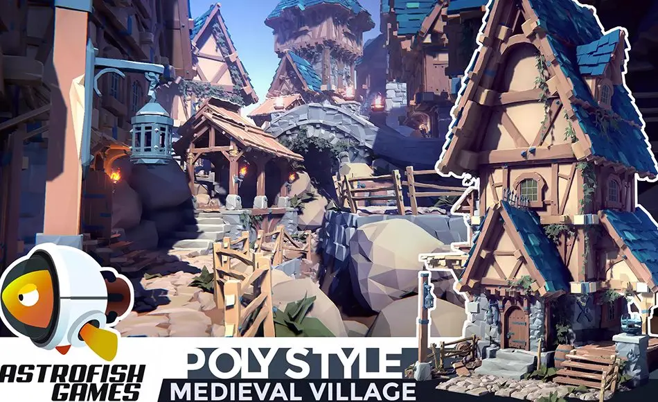 Unity场景 – 中世纪村庄 POLY STYLE – Medieval Village