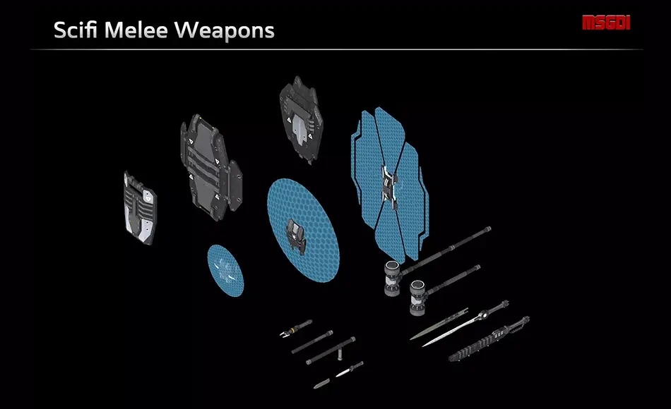 Unity资产 – 科幻近战武器 Scifi Melee Weapons