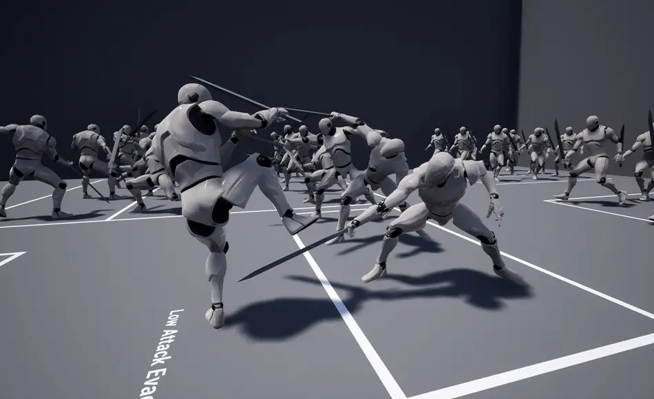 【UE4/5】单手剑攻击格斗动画 One Hand Sword Attacks And Finishers