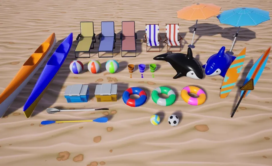 【UE5】沙滩道具 Beach Props