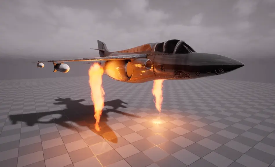 【UE5】垂直起降推进器特效 VTOL Thrusters Niagara Fluids