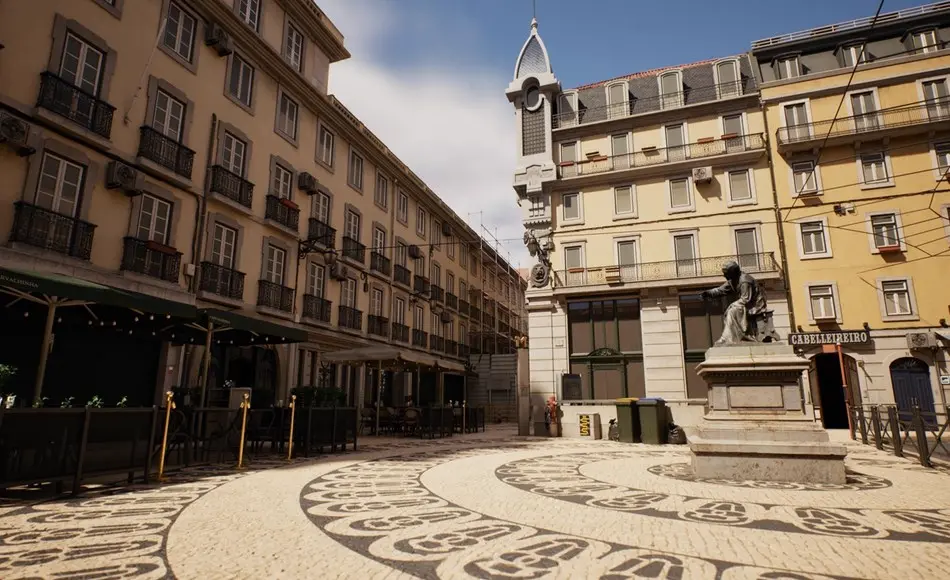 【UE5】里斯本市中心街道 Lisbon Downtown City Streets