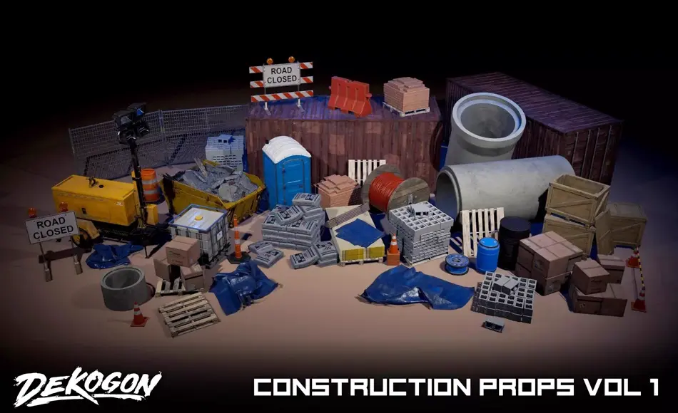 Unity资产 – 建筑工地 Construction Site VOL. 1 – Supply and Material Props