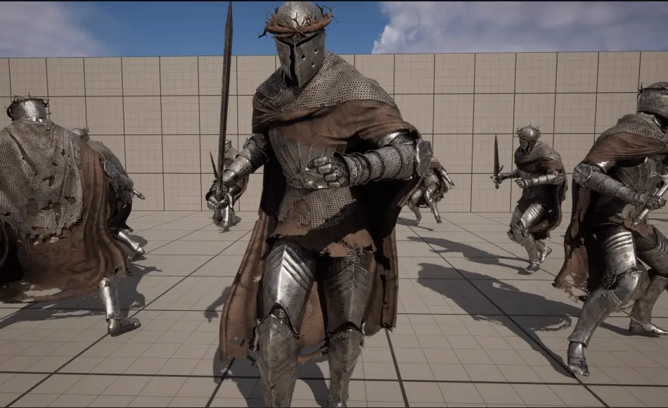 【UE5】中世纪骑士角色 Old Knight Game Ready
