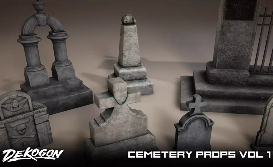 Unity资产 – 墓地道具资产 Cemetery – VOL.1