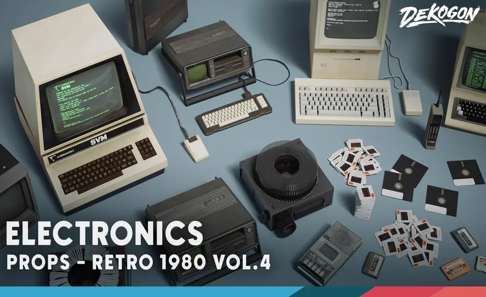 【UE5】80年代复古电子设备 Retro 80’s VOL.4 – Electronics (Nanite and Low Poly)