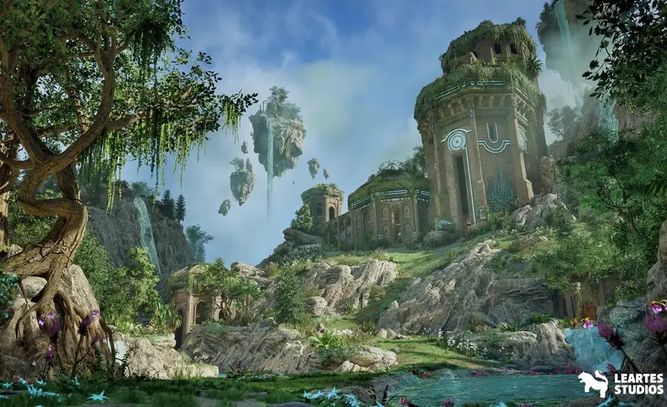 【UE5】神秘森林 Ancient Tech Sanctuary in a Mythical Forest
