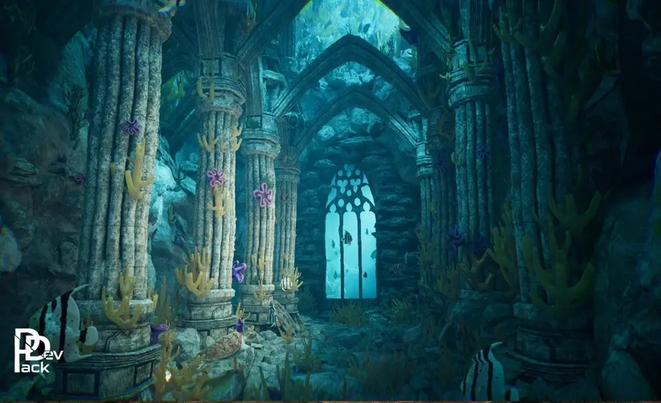 【UE5】亚特兰蒂斯遗迹 Atlantis Ruins / 37 Assets