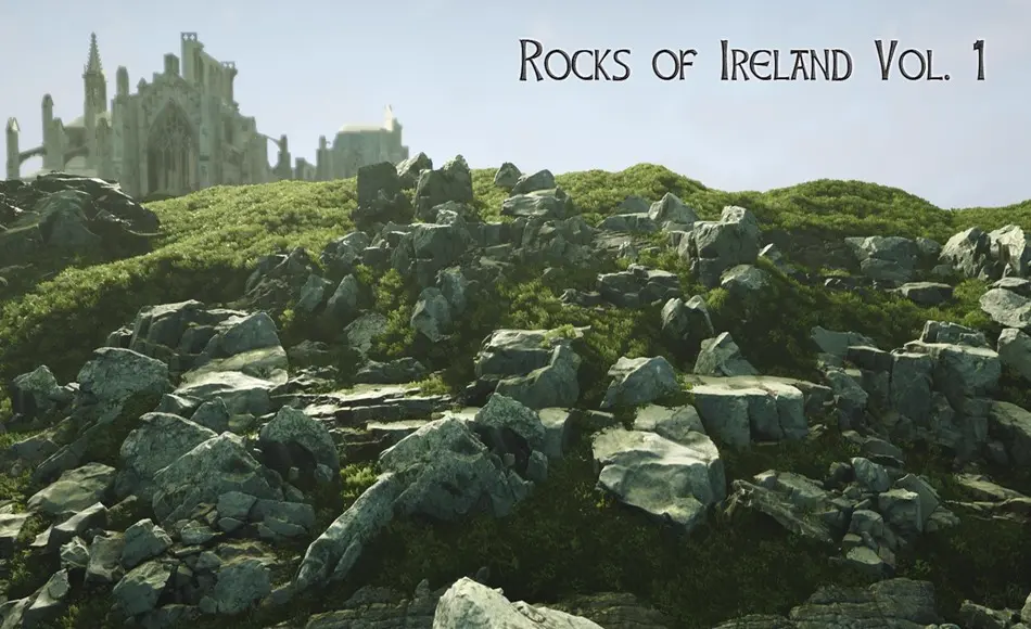 【UE5】爱尔兰岩石景观 Rocks of Ireland – 3D Scanned, + Grass, Landscape Mat 【UE5】爱尔兰岩石景观 Rocks of Ireland – 3D Scanned, + Grass, Landscape Mat