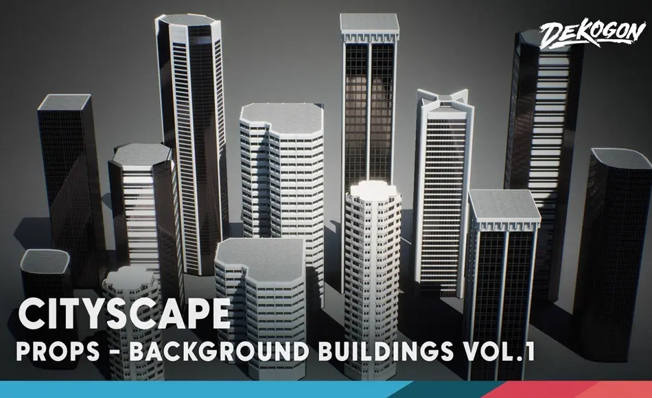 【UE4/5】城市建筑模型资产 Urban Background Buildings – VOL.1 【UE4/5】城市建筑模型资产 Urban Background Buildings – VOL.1