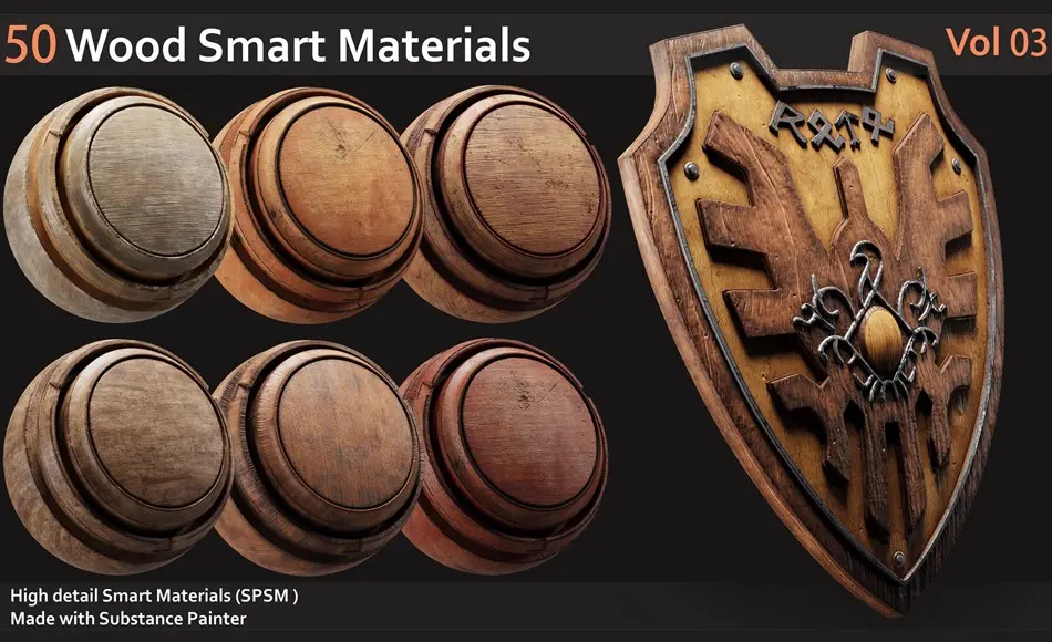 50 种木质纹理智能材质 Wood Smart Materials Vol3 50 种木质纹理智能材质 Wood Smart Materials Vol3