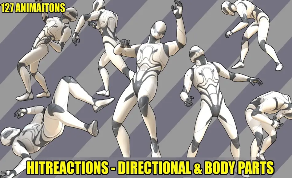 【UE5】打击反应动画 Hitreact Pro: Directional, Body Parts, Component