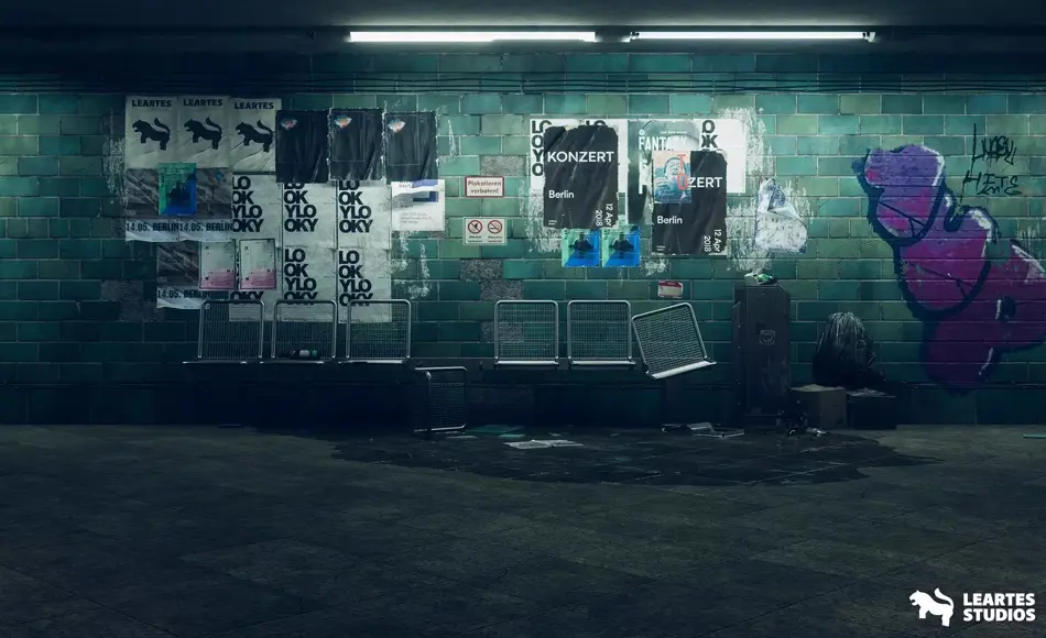 Unity场景 – 柏林废弃地铁站 Abandoned Subway Station in Berlin