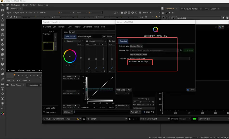 Nuke插件 – 高级调色插件 Baselight for NUKE