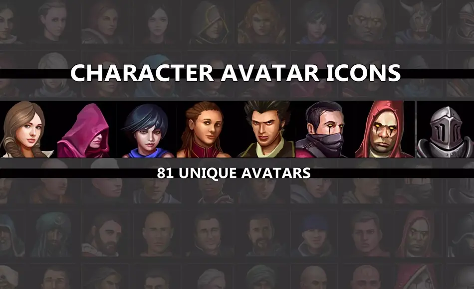 Unity资产 – 角色头像图标 Character Avatar Icons