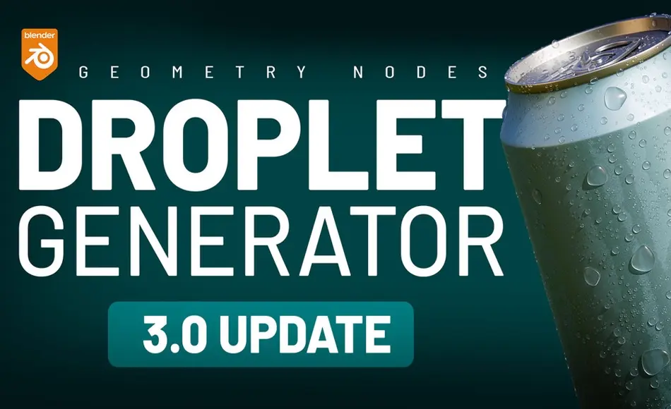 Blender插件 – 水滴生成插件 Droplet Generator