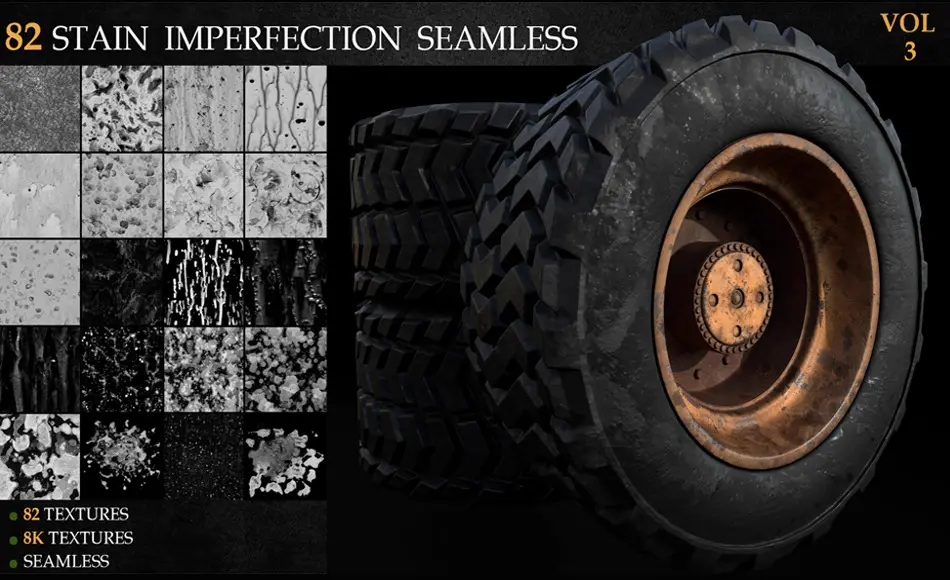 82 种无缝污渍破损贴图 82 Stain Imperfection seamless -vol3