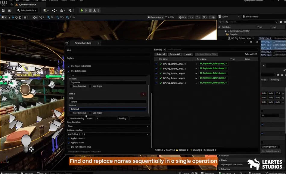 UE5插件 – 批量重命名工具 Batch Rename Tool