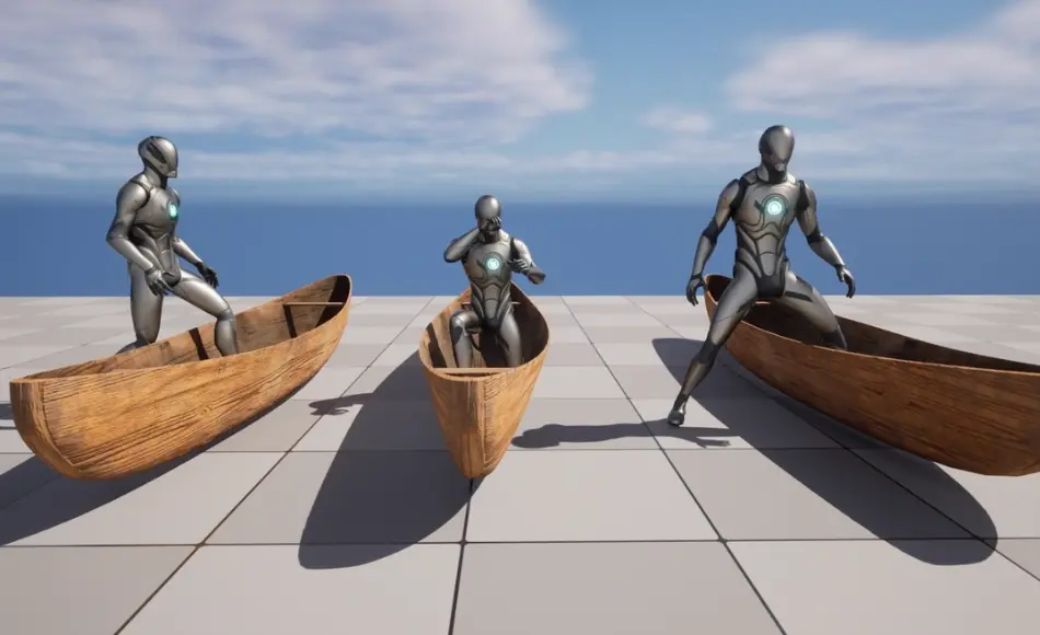 【UE5】独木舟行为动画 Canoe Animation Pack