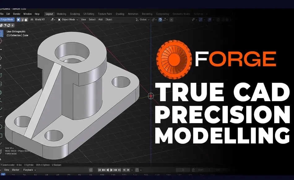 Blender插件 – 精密建模插件 Forge: CAD Precision Modelling in Blender