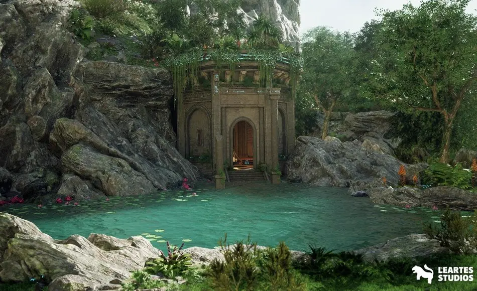 【UE5】神秘森林 Ancient Tech Sanctuary in a Mythical Forest