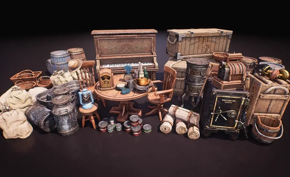 【UE5】西部道具包 Western Props Pack 【UE5】西部道具包 Western Props Pack
